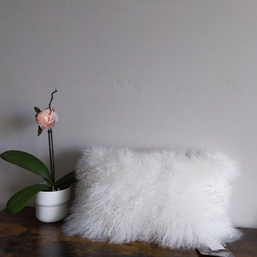 🆕🌿SHEEPSKIN ACCENT PILLOW🌿